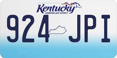 KY license plate 924JPI