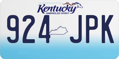 KY license plate 924JPK