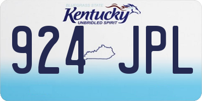 KY license plate 924JPL