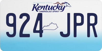 KY license plate 924JPR