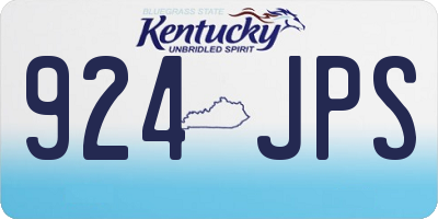 KY license plate 924JPS