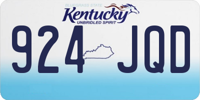 KY license plate 924JQD
