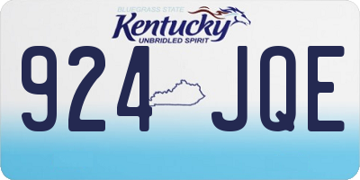 KY license plate 924JQE