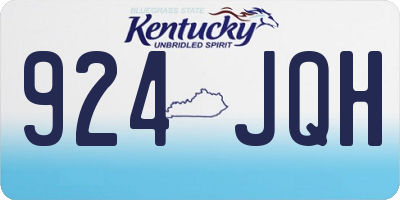 KY license plate 924JQH