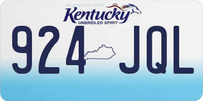 KY license plate 924JQL