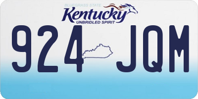KY license plate 924JQM