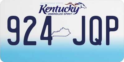 KY license plate 924JQP