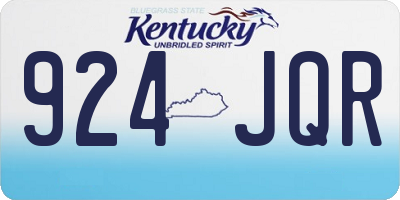 KY license plate 924JQR