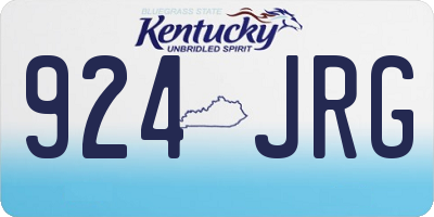 KY license plate 924JRG
