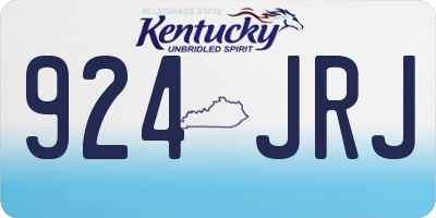 KY license plate 924JRJ