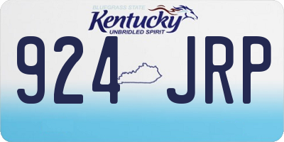 KY license plate 924JRP