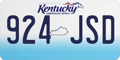KY license plate 924JSD
