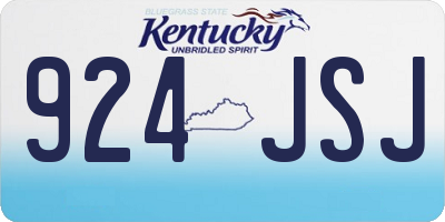 KY license plate 924JSJ