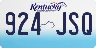 KY license plate 924JSQ