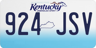 KY license plate 924JSV