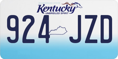 KY license plate 924JZD