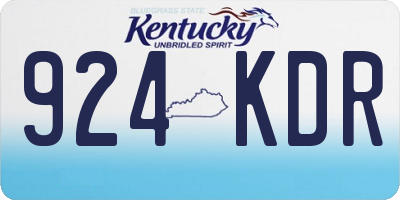 KY license plate 924KDR