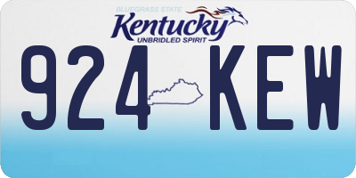 KY license plate 924KEW