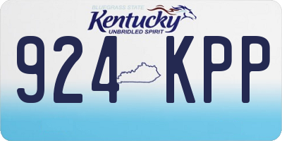 KY license plate 924KPP