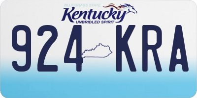 KY license plate 924KRA