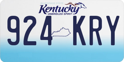 KY license plate 924KRY