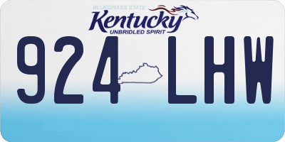KY license plate 924LHW