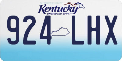 KY license plate 924LHX