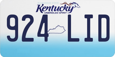 KY license plate 924LID