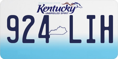 KY license plate 924LIH