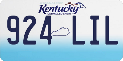 KY license plate 924LIL