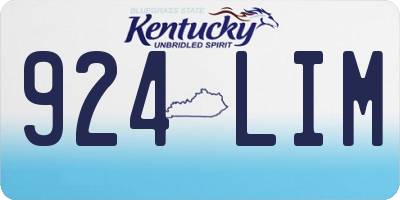 KY license plate 924LIM