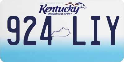 KY license plate 924LIY