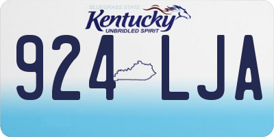 KY license plate 924LJA