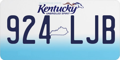 KY license plate 924LJB