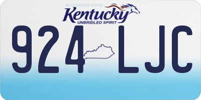KY license plate 924LJC