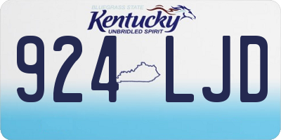 KY license plate 924LJD