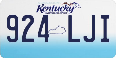 KY license plate 924LJI