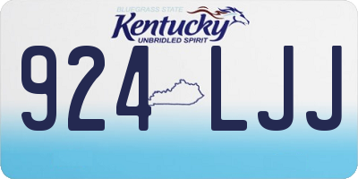 KY license plate 924LJJ