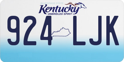 KY license plate 924LJK