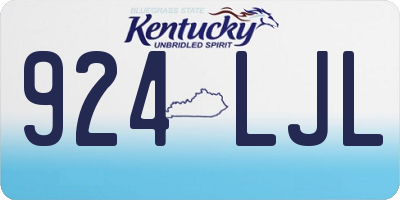 KY license plate 924LJL