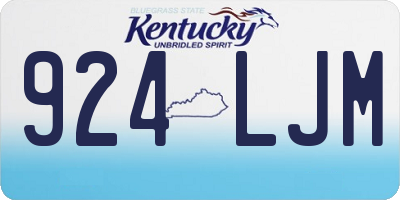 KY license plate 924LJM