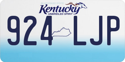 KY license plate 924LJP