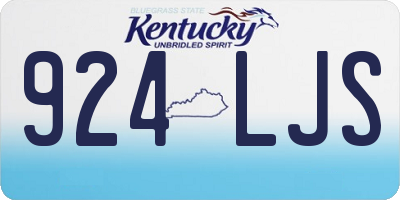 KY license plate 924LJS