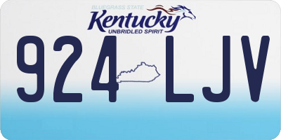 KY license plate 924LJV