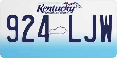 KY license plate 924LJW