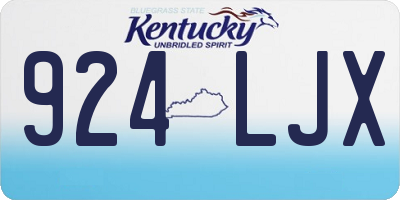 KY license plate 924LJX