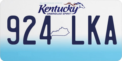 KY license plate 924LKA