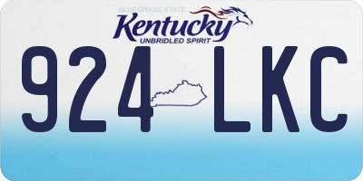 KY license plate 924LKC