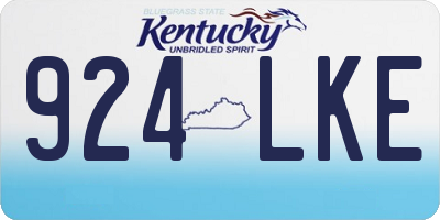 KY license plate 924LKE