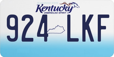 KY license plate 924LKF